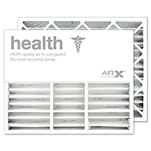 AIRx Filters Health 20x25x5 Air Filter MERV 13 Replacement for Bryant Carrier FILXXCAR0020 CARF8250602 CARFC100A1037 FILBBCAR0020 to Fit Media Air Cleaner Bryant Carrier EZXCAB020 FILCAB0020, 2-Pack