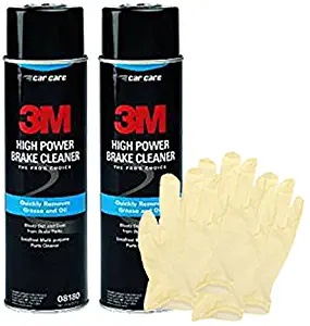 3M High Power Brake Cleaner (14 oz.) Bundle with Latex Gloves (6 Items)