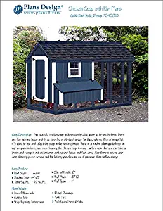DIY Chicken Coop/Hen House 4 ft x 8 ft Gable/A Frame Roof Style Project Plans, Design 70408RG