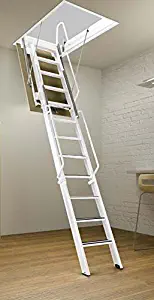 Rainbow F3060-12 - 30"L x 60"W F-Series Tall Attic Ladder/Stair 11'8"H - 12'2"H - White