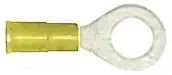 3M Scotchlok Vinyl Insulated Ring Tongue Terminal 1/4" Inside Diameter 12-10 Gauge (Yellow)