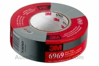 3M 6969 Silver Duct Tape - 48 mm Width x 54.8 m Length - 10.7 mil Thick - 06969 [PRICE is per ROLL]