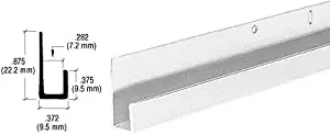 CRL Satin Anodized 1/4" Standard Aluminum"J" Channel -12 ft Long