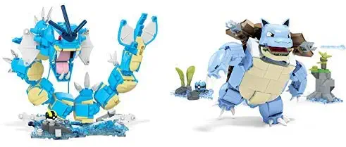 Mega Construx Pokemon Gyarados AND Mega Construx Pokemon Blastoise