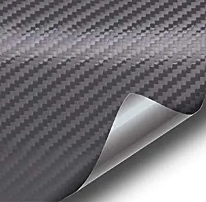VViViD XPO Dark Grey Carbon Fiber Car Wrap Vinyl Roll with Air Release Technology (17.75 Inch x 5ft)