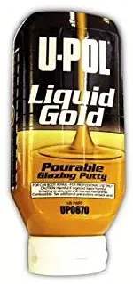 U-Pol Products 0670 LIQUID GOLD Glazing Putty Bottle - 615ml w/hardener