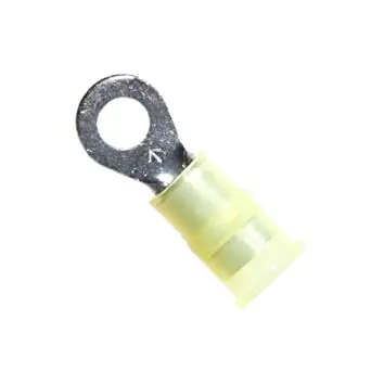 3M 13-10-NB Nylon w/Insulation Grip Ring Terminals Yellow 12-10 AWG #10 Stud - 100 pack