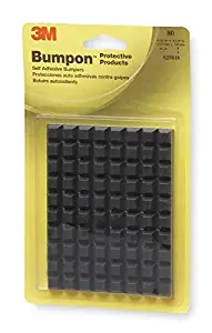 3M Bumpon SJ5018 Black Bumper/Spacer Pad - Square Shaped Bumper - 0.5 in Width x 0.23 in Height - 67380 [PRICE is per PAD]