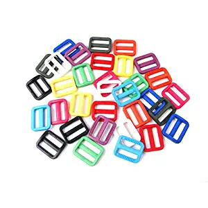 25pcs 1"(25mm) Webbing Plastic Triglides Slides Buckle FLC079(Mix-s)