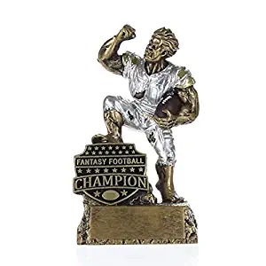 Decade Awards Fantasy Football League Champion Monster Trophy/FFL Winner Beast Award6.5 Inch Exclusive,gold, silver