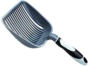 Sifter w/ Deep Shovel Litter Scoop - Designed by Cat Owners - Durable ABS Plastic Litter Scoop, Scooper." Solid Strong Handle. By iPrimio. Patented.