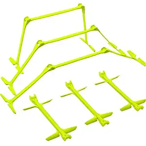 QuickPlay PRO Adjustable Height: 6", 9" + 12" The Original All-in-One Speed Hurdles (Set of 6) Speed Training Hurdles, Agility Hurdles and Plyometric Hurdles