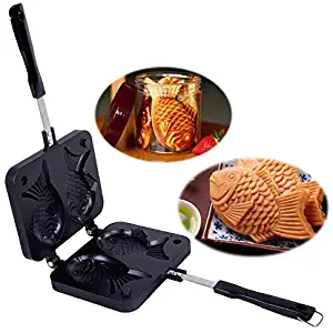 Gerald DuVallSDF Taiyaki Fish-shaped Cake Pan Waffle Pan Cake Pan Bread Waffle Maker Home Cooking