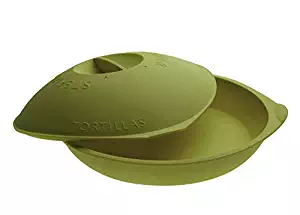Siliconezone SZ04KS-10491AU Tortilla Warmer and Vegetable Steamer, Discus, Green