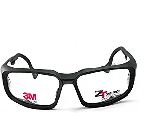 3M ZT100 Prescription Ready Safety Goggles- Lens Size 62/15, Black Frames