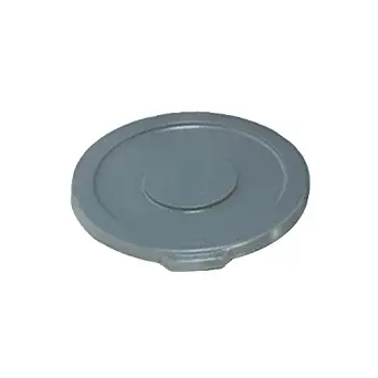 Trash Can Top, Flat, Snap-On Closure, Gray