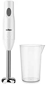 150 W 4-in-1 Hand Immersion Blender, Includes 304 Stainless Steel Stick Blender, 600ml Mixing Beaker, Food Processor, and Whisk Attachment, Multi-Purpose