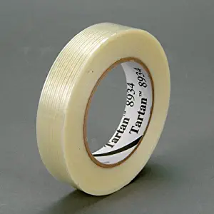 3M(TM) Filament Tape 8934 Clear, 24 mm x 55 m, 36 rolls per case