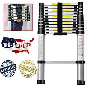 Luisladders 10.5ft Telescoping Ladder Aluminum Telescopic Extension EN131 330 Pound Capacity Tall Multi Purpose …