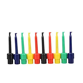 5 Pairs Multimeter Part Colorful Hook Clip Grabber Test Probe for Electronic Testing