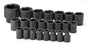 SK 4038 1/2-Inch Drive 6 Point Standard Metric High Visibility Impact Socket Set 23 Piece