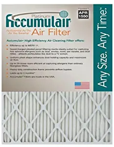 Accumulair Platinum 19.5x23.5x1 (Actual Size) MERV 11 Air Filter/Furnace Filters (2 Pack)