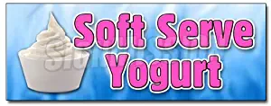 36" Soft Serve Yogurt Decal Sticker Healthy Homemade Topping Delicious Frozen