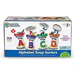 Learning Resources LER6801 Alphabet Soup Sorters, 208 Pieces