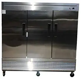 Cooler Depot Brand 83" Commercial 3 Doors 64.8cu.ft Upright Stainless Steel Reach in NSF Freezer -83F