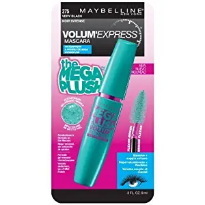 Maybelline New York Volum' Express The Mega Plush Waterproof Mascara, Very Black [275], 0.3 oz