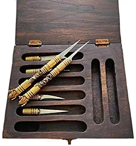 Benny Carving Knife Ganesha Fruit Knife Tools Equipment Vegetables Knife Tools Equipment For Carving Fruit Vegetable Collecting Gift Set of 6 Blade and 2 Handle