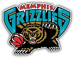 hotprint Grizzlies Basketball - Memphis Sport Logo Car Bumper Sticker Decal 5'' X 4''