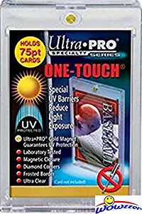 (5) Ultra Pro One Touch Magnetic Card Holders # 81910UV (Fits up to 75pt Card). Holds Standard Size Baseball, Football, Basketball, Sports Cards, Gaming & Trading Cards Collecting Supplies! WOWZZER!