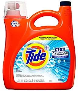 Tide Ultra Concentrate, OXI Advanced Power,Extra Stain Removel for Whites & Color Liquid Laundry Detergent - 150 oz, 81 Loads