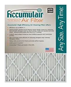 Accumulair Platinum 20x23x1 (Actual Size) MERV 11 Air Filter/Furnace Filter (3 Pack)