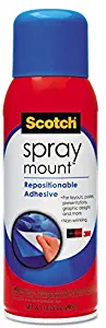 Scotch 6065 Spray Mount Adhesive, Repositionable,10.25 oz.