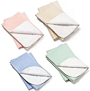 HEAD2TOE- Incontinence Bed Pads | Washable Waterproof Mattress Protector | Premium Pack of 4 24x36 Highly Absorbent Reusable Washable Underpads - Ideal for Adults, Kids, and Pets