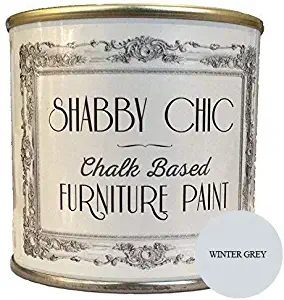 Shabby Chic Chalk Based Furniture Paint - Winter Grey 250ml - Chalked, Use on Wood, Stone, Brick, Metal , Plaster or Plastic, No Primer Needed, Made in the UK