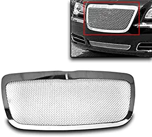 ZMAUTOPARTS For Chrysler 3/3C Front Upper Stainless Steel Mesh Grille Grill Chrome 1Pc