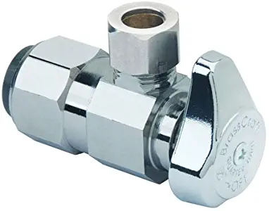 BrassCraft C1 1600541 G2PS19X C 1/2-Inch nom Push Connect x 3/8-Inch OD Compression, Chrome Plated, 1/2 x 3/8"