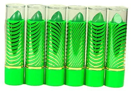 Aloe Vera Color Change Mood Lipstick Assorted Lipsticks 6 pc Green