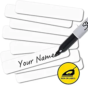 Writable Iron On Clothing Labels, Washer & Dryer Safe (Pack of 200)