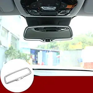 wroadavee Interior Center Rearview Mirror Frame Cover Trim for Alfa Romeo Giulia 2017-2019