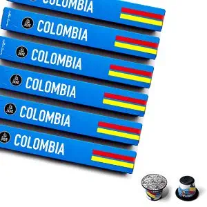 Nespresso Capsules - Fully Compatible Nespresso Pods for your Nespresso Machine - COLOMBIA, Espresso Original Coffee Pods, 10-Count Sleeves, (60 Capsules)