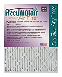 Accumulair Diamond 20x21x1 (Actual Size) MERV 13 Air Filter/Furnace Filters (6 Pack)