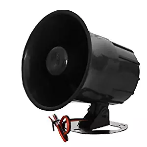 XINFLY Wired Alarm Siren Horn 1-Tone 15W DC 12V Outdoor with Bracket for Home Security Protection System