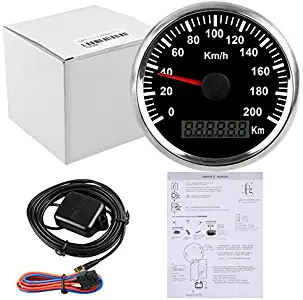 ELING Waterproof GPS Speedometer Odometer 200KM/H for Car Motorbike Buggy with Backlight 85mm 12V/24V