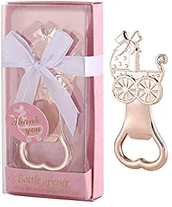 Baby Shower Party Favors Return Gifts For Guests Baby Bottle Bottle Openers Decorations Boy Girl By PARTYGOGO (Pink Carriage, 12)