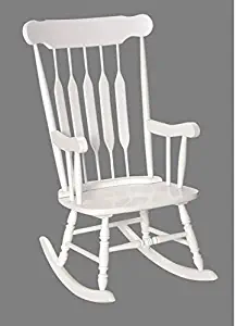 Adult Solid Wood Rocking Chair White