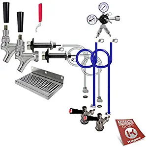 Kegco EBDCK2-542-2_NT Deluxe Two Keg Door Mount Kegerator Conversion Kit No Tank